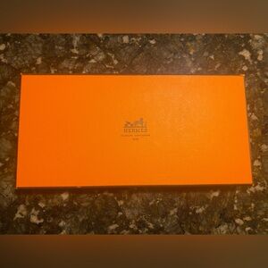 Hermes Vintage Orange Sun Silk’In Wallet